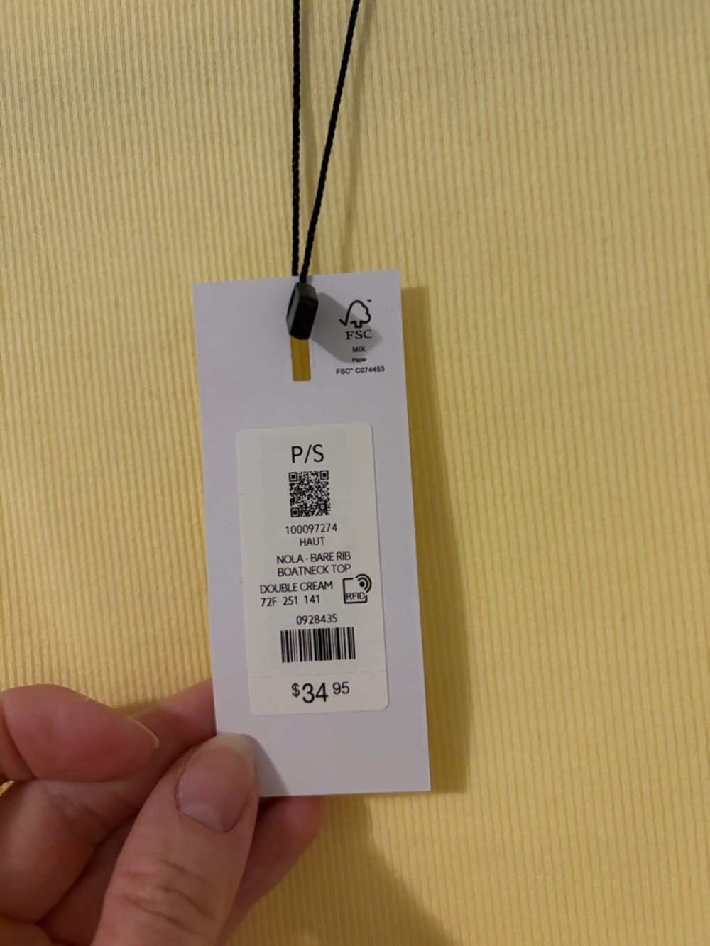 Dynamite Yellow Ribbed Tank Top - Picture 2 of 3